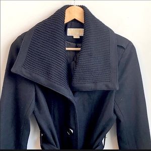 Michael Kors black wool coat